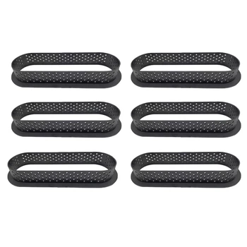 

Egg Tart Cake Ring Set Plastic Perforated Oval Shape French Dessert Mould Fruit Cookies Pastry Kitchen Baking Molds