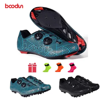 

Boodun Bike Shoes Waterproof Road Mountain Bicycle Racing Shoes Breathable MTB Cycling Self-Locking Shoes Athletic Bicycle Shoes