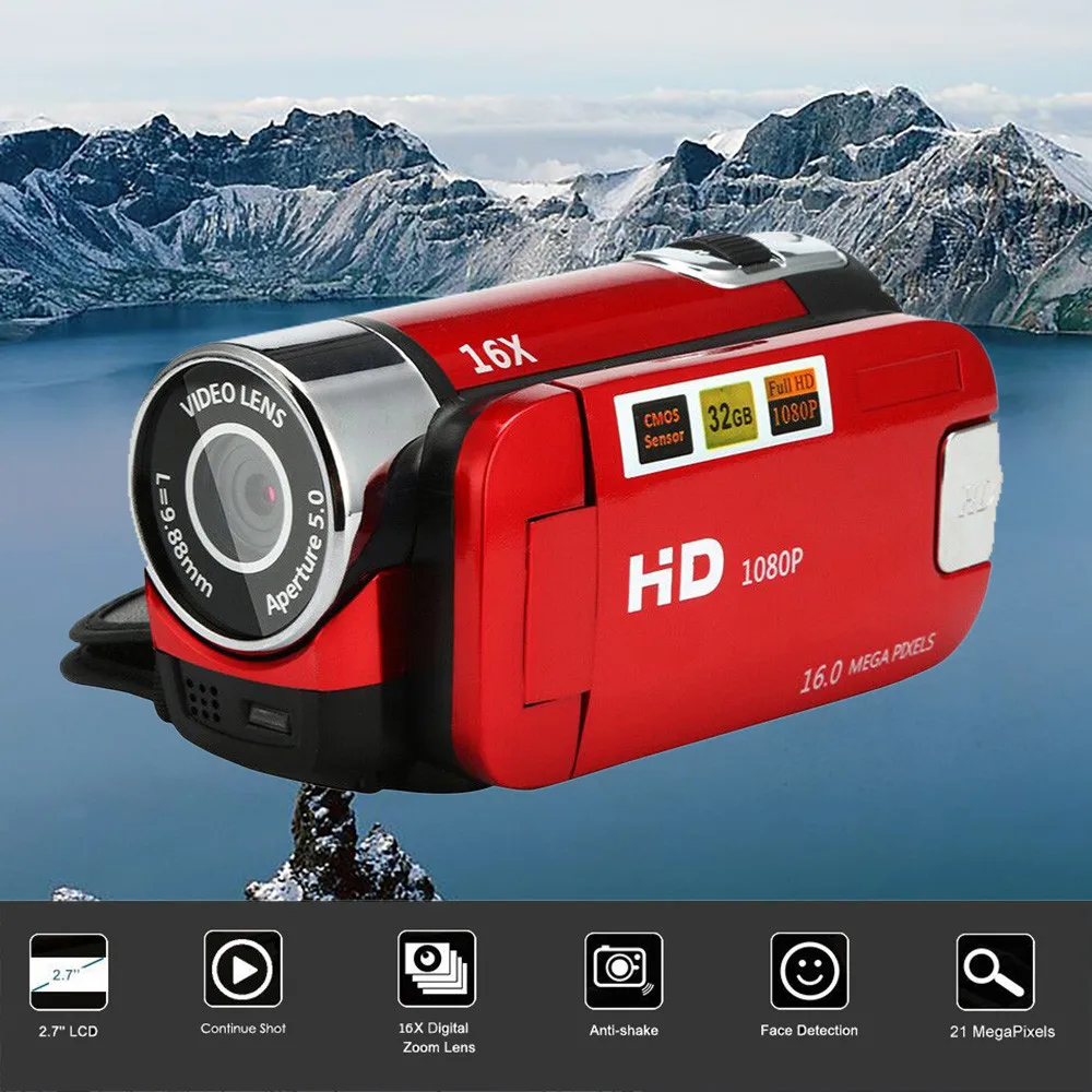 Камера видеокамера HD 1080P ручная цифровая камера 16X цифровой зум цифровые видеокамеры для дома камеры-L1211