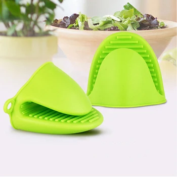 

1Pc Pure Color Heat-Resistant Kitchen Oven Holder BBQ Baking Silicone Mitt GloveTool