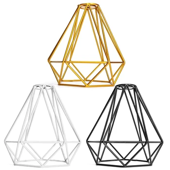 

Creative Iron Wire Cage Lampshade Home Ceiling Hanging Lamp Shade Chandelier Pendant Light Decoration
