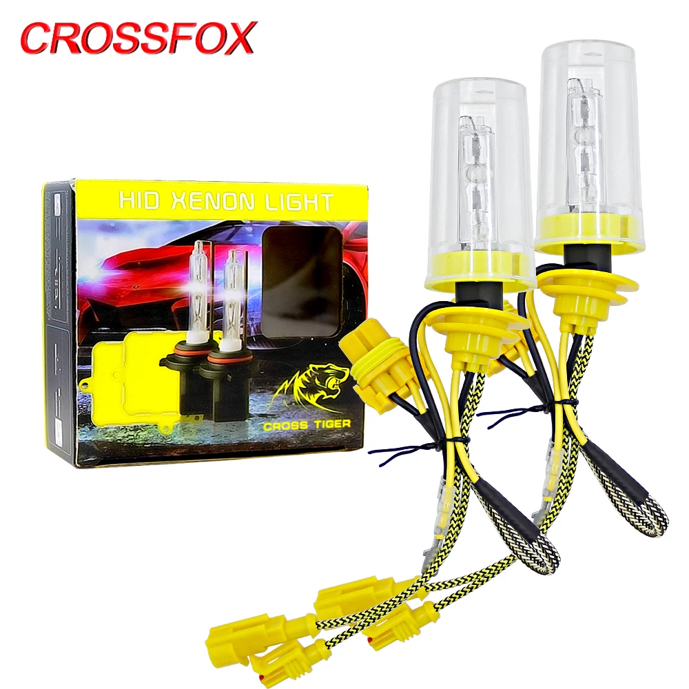 CROSSFOX 55 Вт H4 ксеноновый H7 H1 HID H11 светильник 9005 HB3 9006 HB4 Автомобильная Лампа 6000K 12 в Bi