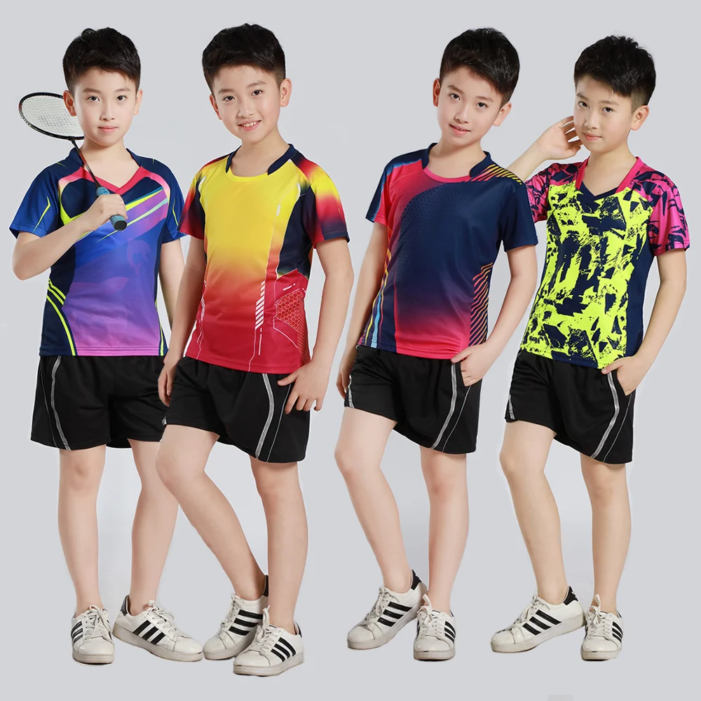 Traje de bádminton para niño, Conjunto de camiseta de tenis para niña, ropa de Ping Pong, Kits de voleibol para niño, ropa deportiva para niño|Conjuntos de bádminton| - AliExpress