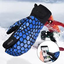 1 пара изолированные варежки спортивные водонепроницаемые снегоходные утолщенные ветрозащитные перчатки для катания на лыжах Зимние теплые Сноубординг альпинистские