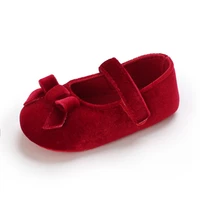 Prewalker Newborn Baby Plush Bow Solid Color Soft Comfort 0-18 Months Baby Casual Shoes Toddlers 5