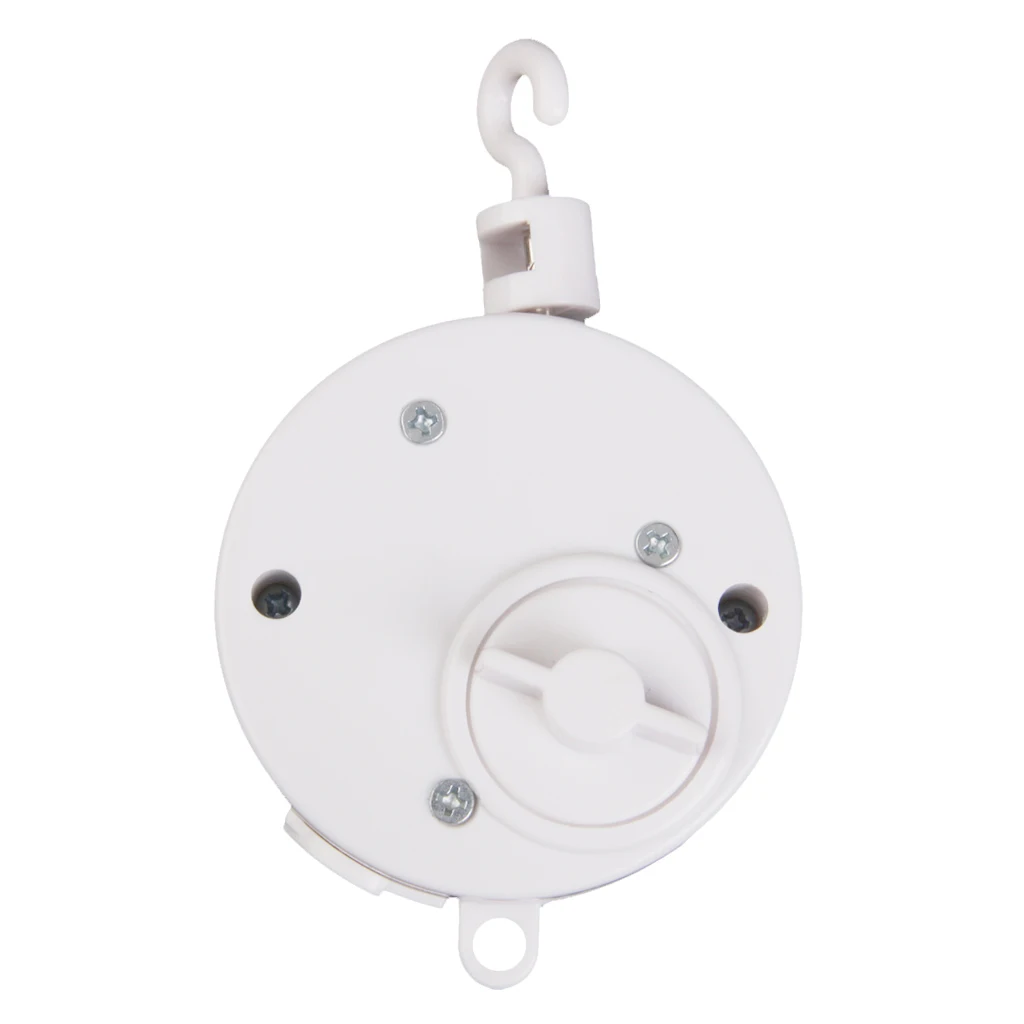 Baby Mobile Crib Bed Bell Kid Toy Wind-Up Movement White Music Box
