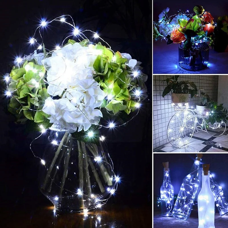 10Pcs Led Lamp Wine Bottle Cork String Light Waterproof Starry Lamps for Diy Party Festival Wedding Decoration Lights