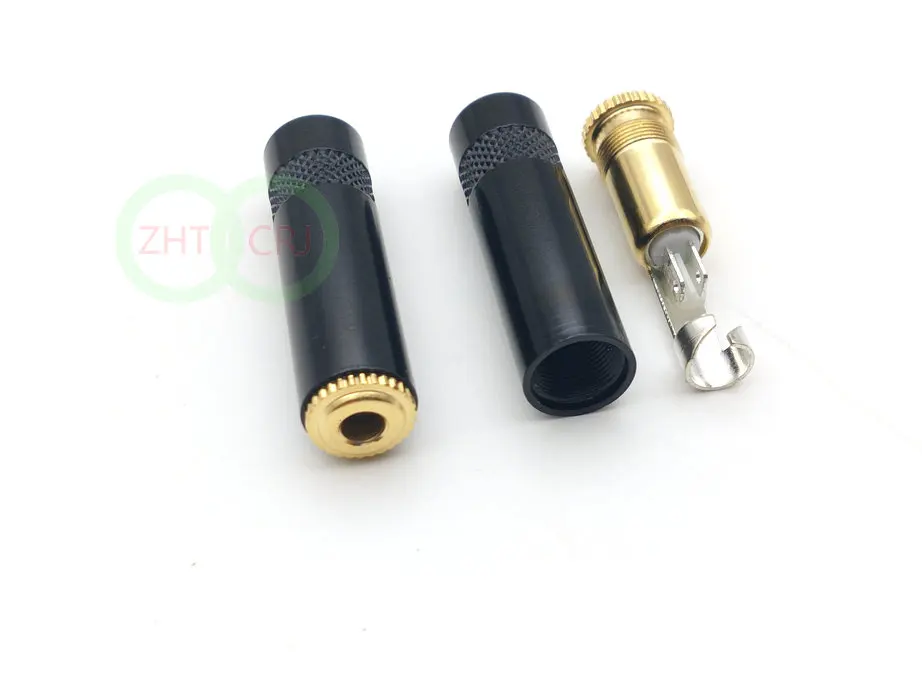 100pcs lot for shure 3 Pole 3 5mm Plug Male Headphone Jack 3 5 mm Audio Connector For 4mm Cable Adapter