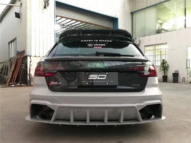 Audi A4 S4 B8 Widebody mit RS6 Rückleuchten & Auspuff