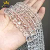 Natural Faceted Glass Crystal Rondelle Beads Clear Round Beads For Jewelry Making DIY Necklace Bracelet 15'' 4/6/8/10/12/14mm ► Photo 3/6