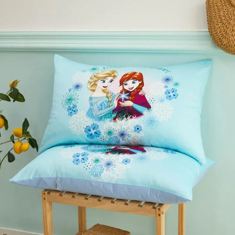 Хлопковые наволочки Disney из 2 предметов милые розовые с изображением Эльзы Анны