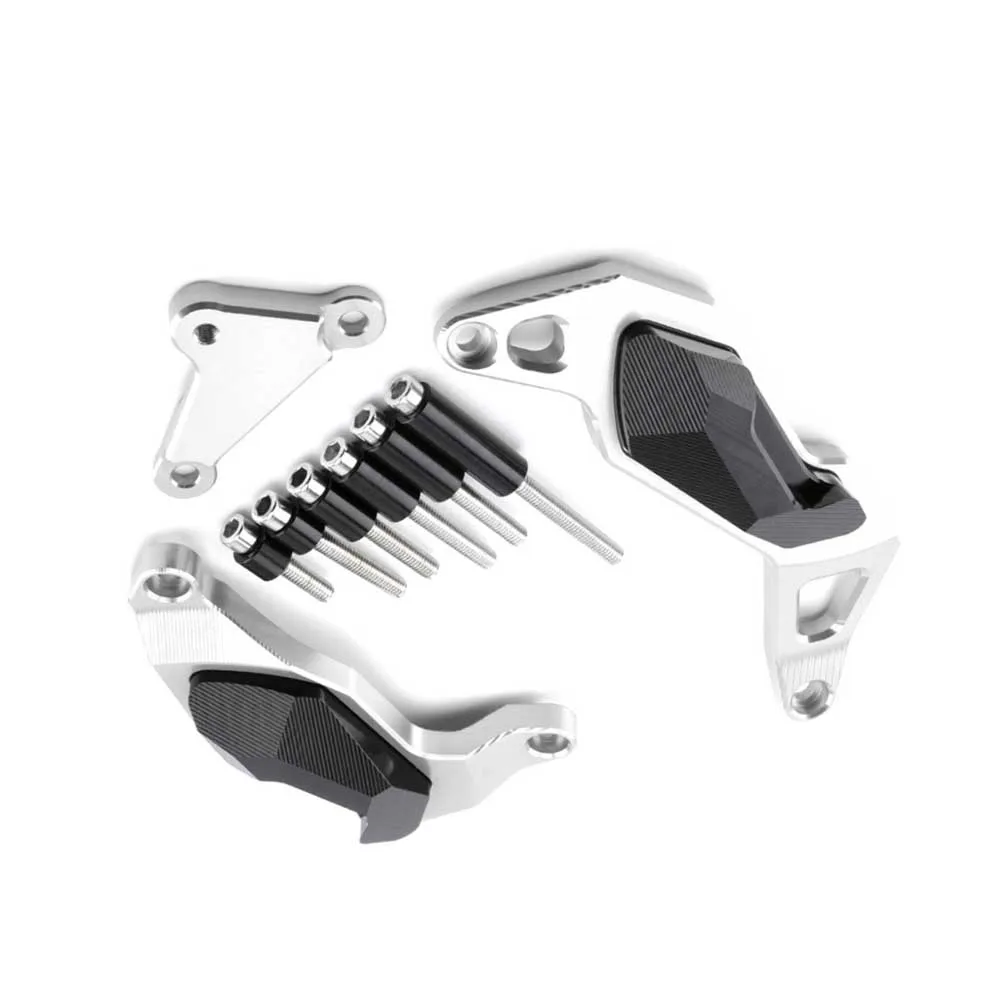 Для KAWASAKI NINJA 400 NINJA250 NINJA400 250 двигателя мотоцикла Crash Guard статора Обложка Подвижная протектор падение защита - Цвет: silver