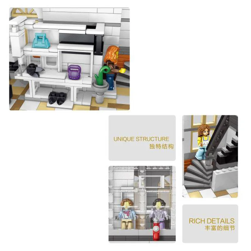 MOC Creator the Crystal Boutique набор совместим с lepining Street View Shop строительные блоки игрушки для