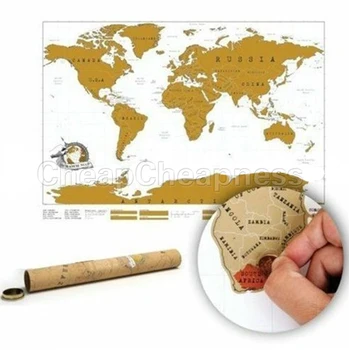 

82*58cm New Design Black Scratch Map World Travel Scratch Off Map Best Gift for Education School mapa mundi mapa
