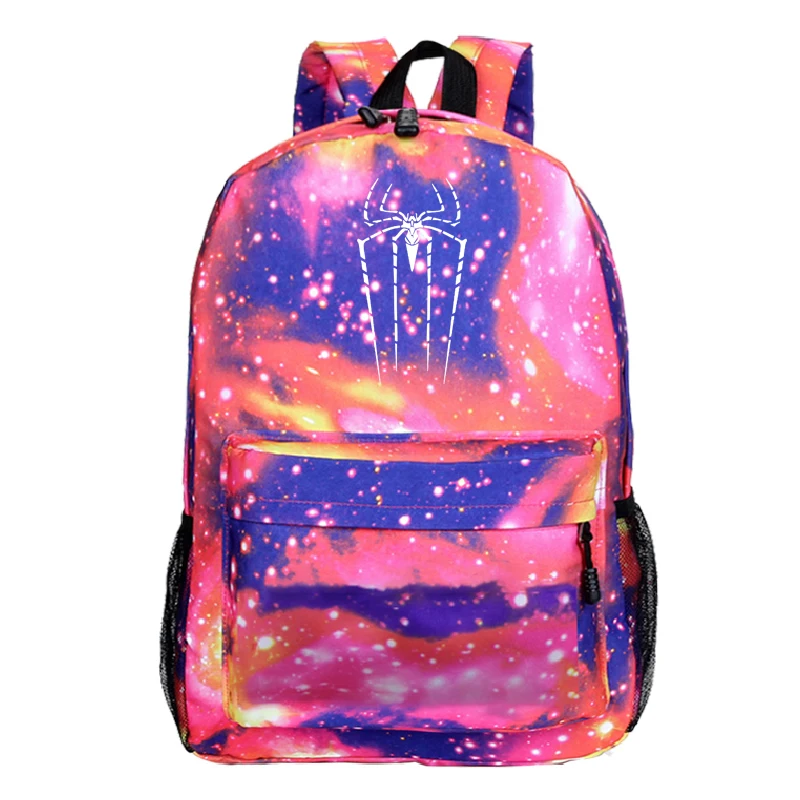 Mochila Человек-Паук Марвел Капитан комиксы щит супер герой 2D печать школьная сумка для подростков дорожная сумка