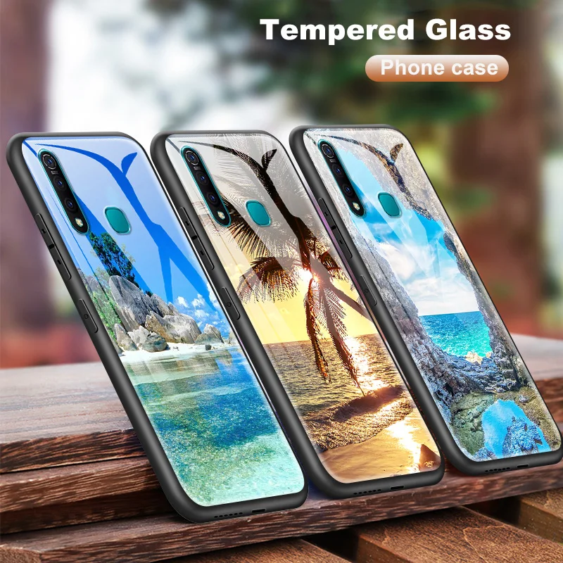 Закаленное Стекло КРЫШКА ДЛЯ VIVO Y71 Y75 Y79 Y83 Y85 Y93 Y97 X21i UD X23 X27 Pro Z3 Z5X V5S V7 плюс V9 V11i iQOO узор цветение Funda