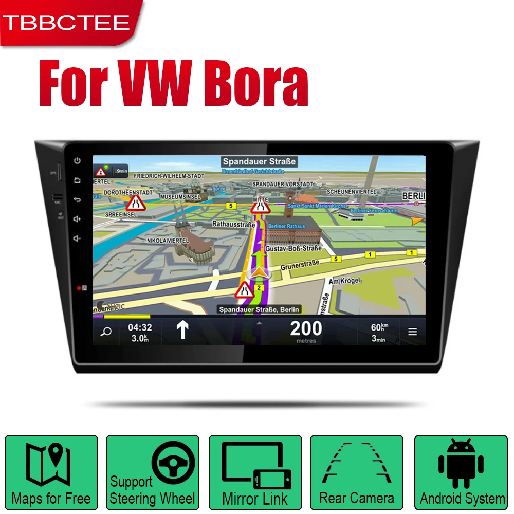 TBBCTEE Android автомобильный gps Navi для Volkswagen VW Bora~ плеер навигация WiFi Bluetooth Mulitmedia система аудио стерео