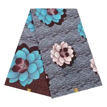 Модный цветочный принт полиэстер ткань Африканская Анкара высокое качество настоящий гарантированный настоящий голландский воск Ткань 6 ярдов