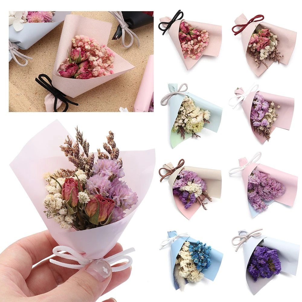 小さな天然乾燥した花の花束 花を押して印刷する装飾的な写真の背景 造花 ドライフラワー Aliexpress