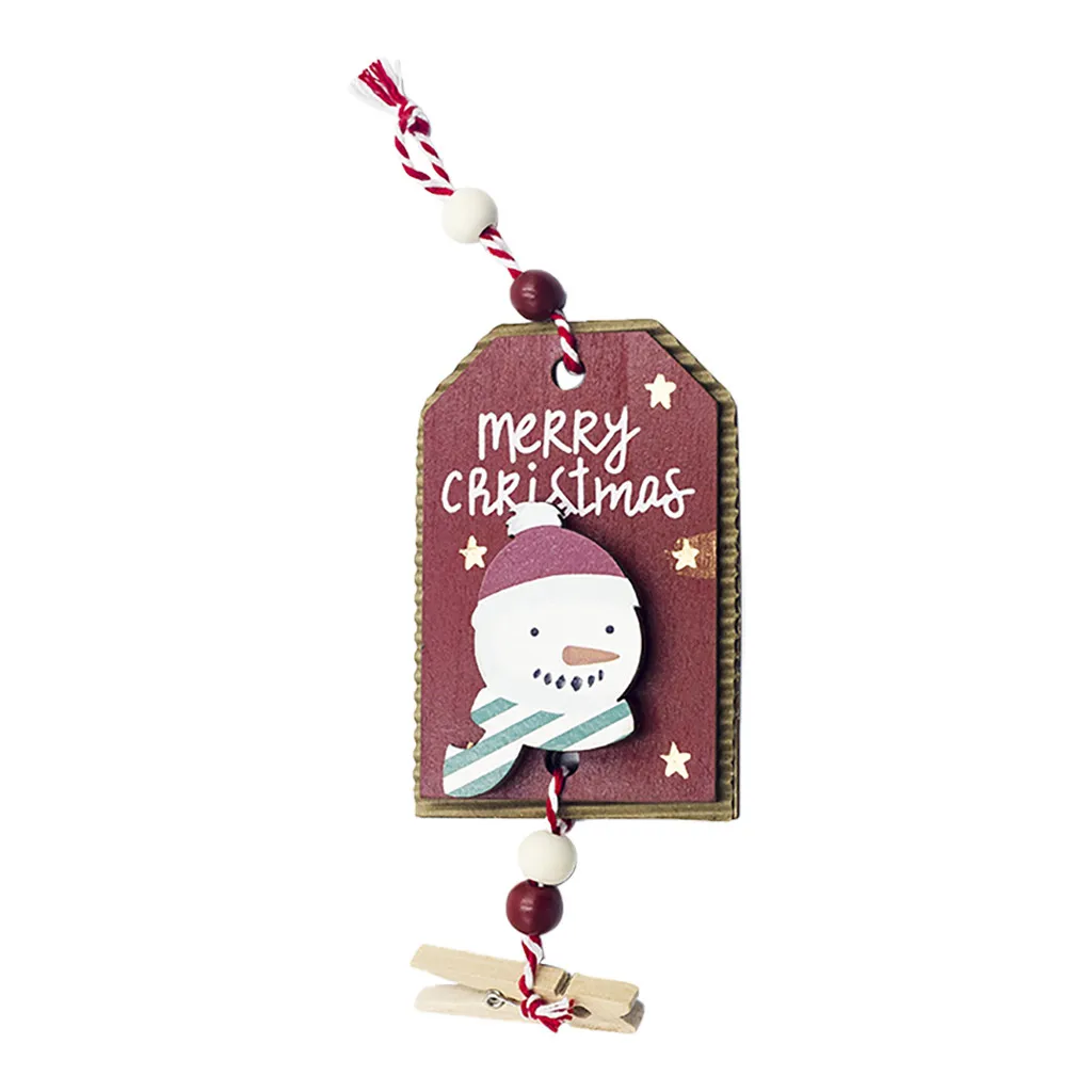Christmas Decorations Mini Christmas Tree Painted Wooden Gift Decoration Pendant Home Decor Hot Sale