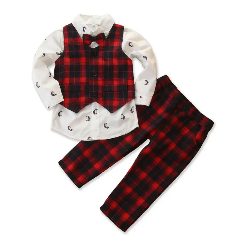 baby boy tartan outfit