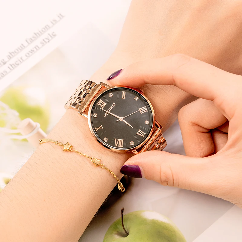 Goede PESIRM Vrouwen Jurk Horloges Luxe Merk Dames Mode Waterdichte Rvs Femme Horloges