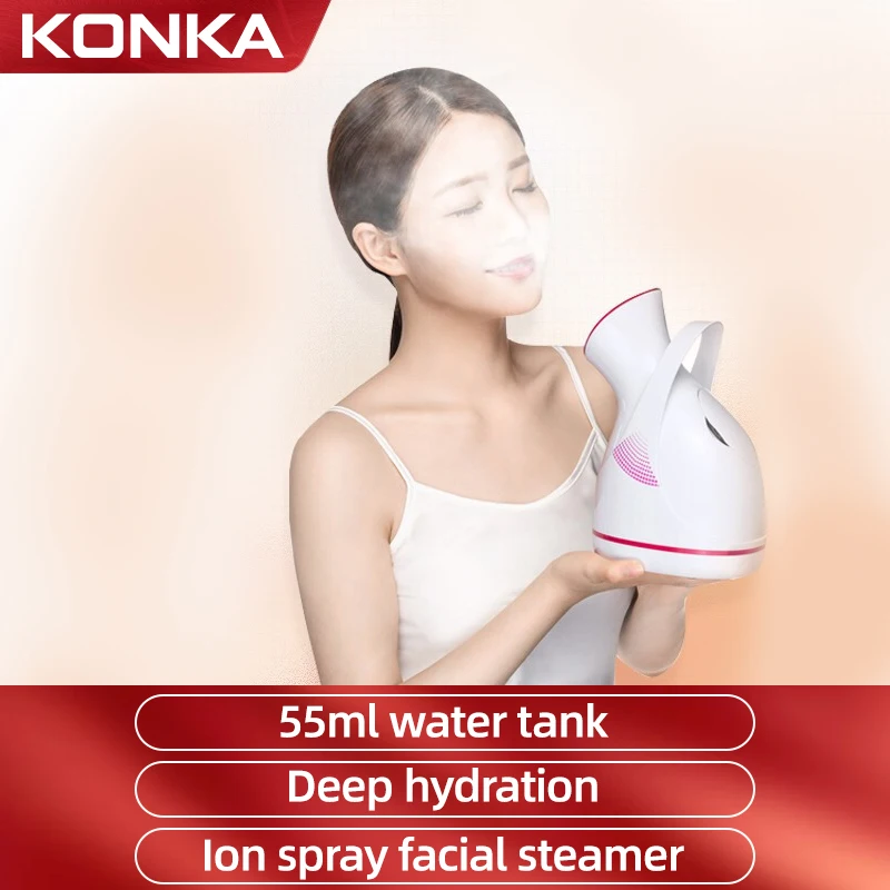 

KONKA Facial Steamer-Nano Ionic Face Steamer for Home Facial, Unclogs Pores, Warm Mist Humidifier Atomizer