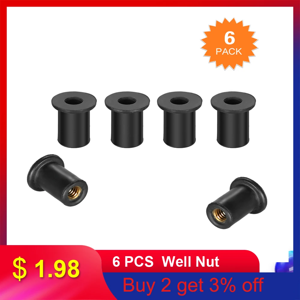 MagiDeal M5 Motorbike Windscreen Rubber Well Nuts Rivet Rub Nut Cavity Fairing Fixing