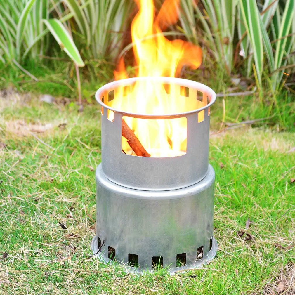 Портативный Открытый Кемпинг энергосберегающая плита из углеродистой стали дров древесный уголь барбекю баррель высокой плотности стали анти-тепло