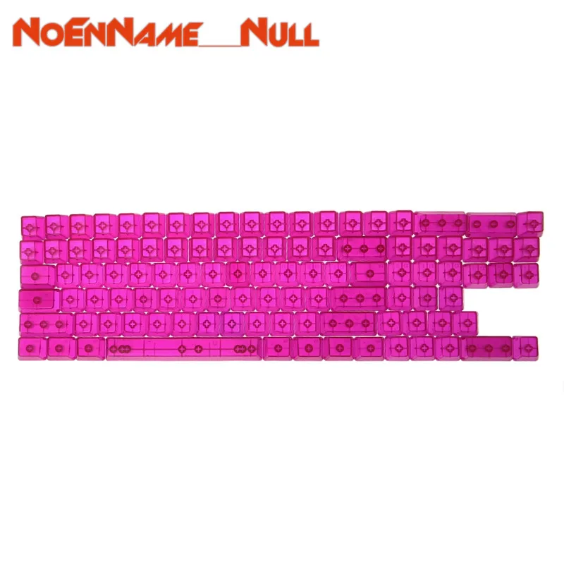 Механическая клавиатура Сменные брелки 104 ключей прозрачные ABS пустые брелки для OEM MX переключатели игровая клавиатура - Цвет: Фиолетовый