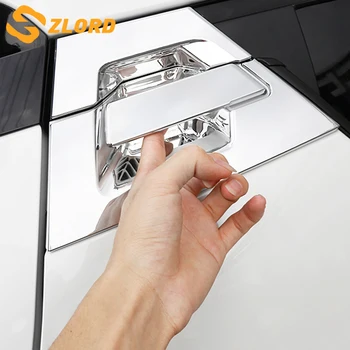 

Zlord Car abs chrome Rear Tail Door Handle Cover Trim & Handle Bowl Car styling for Toyota C-HR 2016 2017 2018 Car accessories