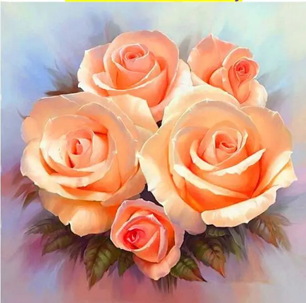 5D Diy Diamond Painting Cross Stitch Golden Lily Embroidery Flowers 3D Crystal Square Mosaic Pictures | Дом и сад