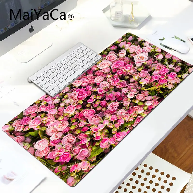 LockEdge 30X90cm MaiYaCa цветы Пион Комфортный коврик для мыши игровой коврик для мыши - Цвет: LockEdge 30X90cm