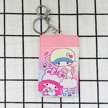 

LISM Twin Star Cinnamoroll Unicorn Fashion Anime Card Holder PU Cartoon Credit Bags Coin Bus Cards Key Girls Gifts New