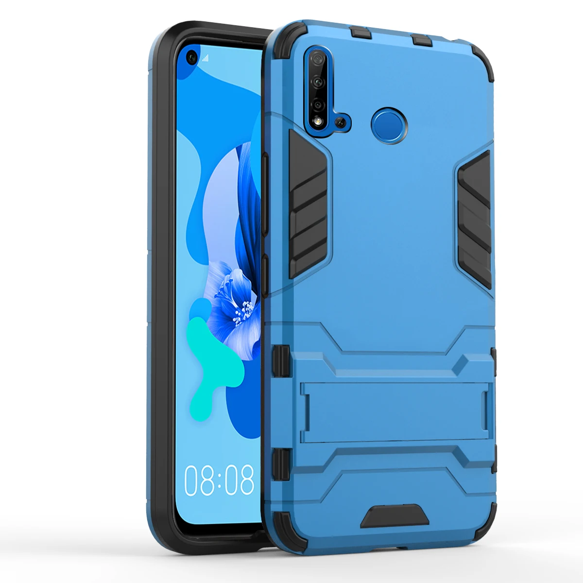 Для huawei P20 Lite Nova 5i Nova 5 Pro задний двухслойный чехол TPU+ PC Гибридный чехол Противоударная защитная оболочка с подставкой