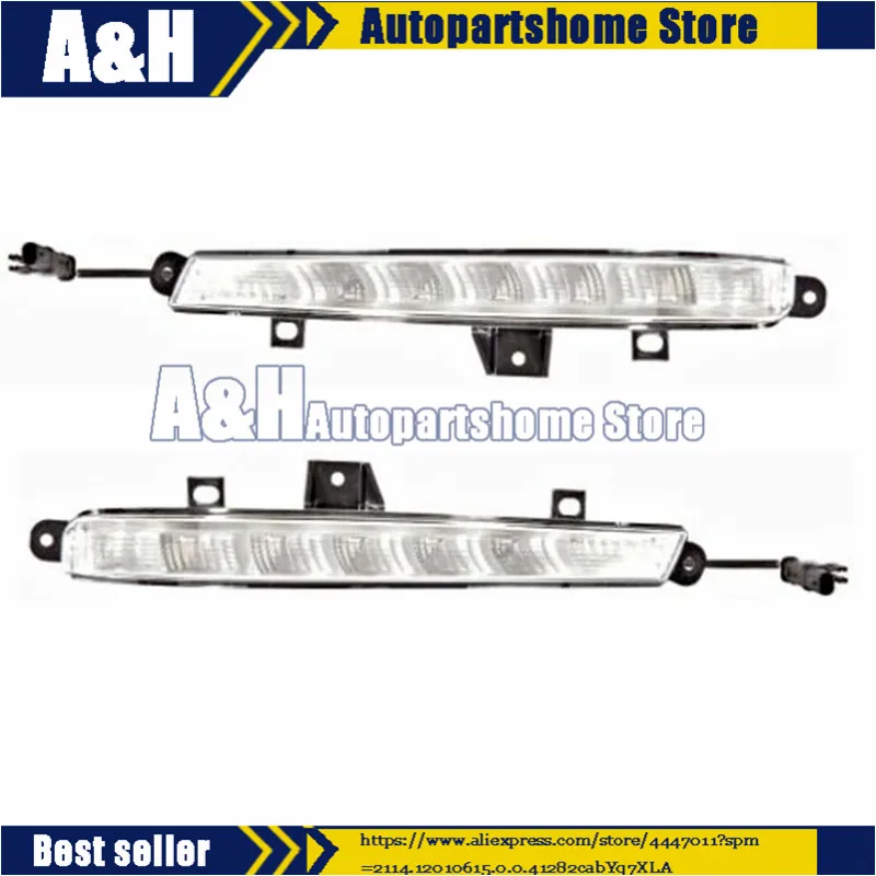 

O For Mercedes Benz W221 S63 AMG 2007-2013 LED Fog Lamps Lights DRL Daytime Running Lights 2218201356 221 820 14 56 2218201456