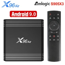 X96 Air Smart tv Box Android 9,0 Amlogic S905X3 4 ГБ 32 ГБ 64 ГБ Android tv Box X96Air 1080P 4K 60fps медиаплеер телеприставка