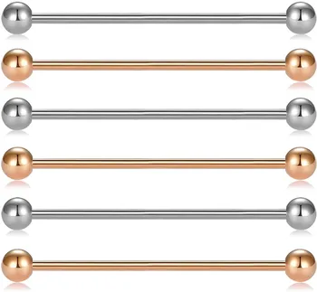 

16 Gauge Industrial Barbell Cartilage Earring Body Piercing Jewelry 32MM 35MM