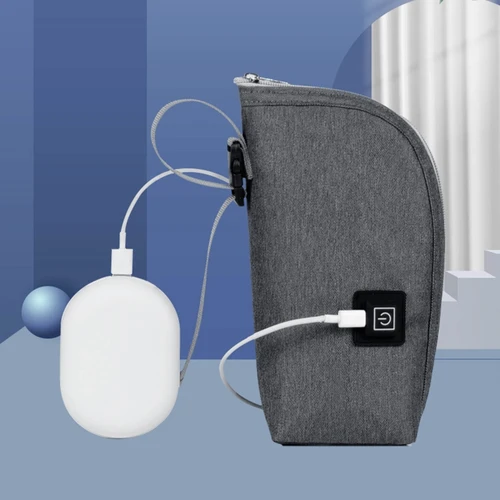 USB 아기 병 따뜻하게 휴대용 여행 우유 따뜻하게 유아 먹이 병 따뜻한 커버 절연 온도 조절기 온난화 가방 2