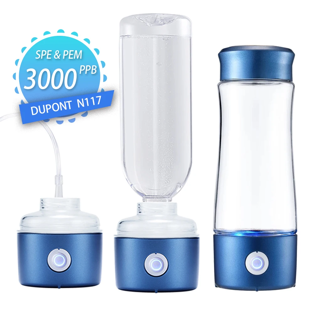 Nueva actualización, alta concentración de hidrógeno de hasta 3000ppb, generador de agua de Hidrógeno con SPE & PEM con kit de absorción de hidrógeno
