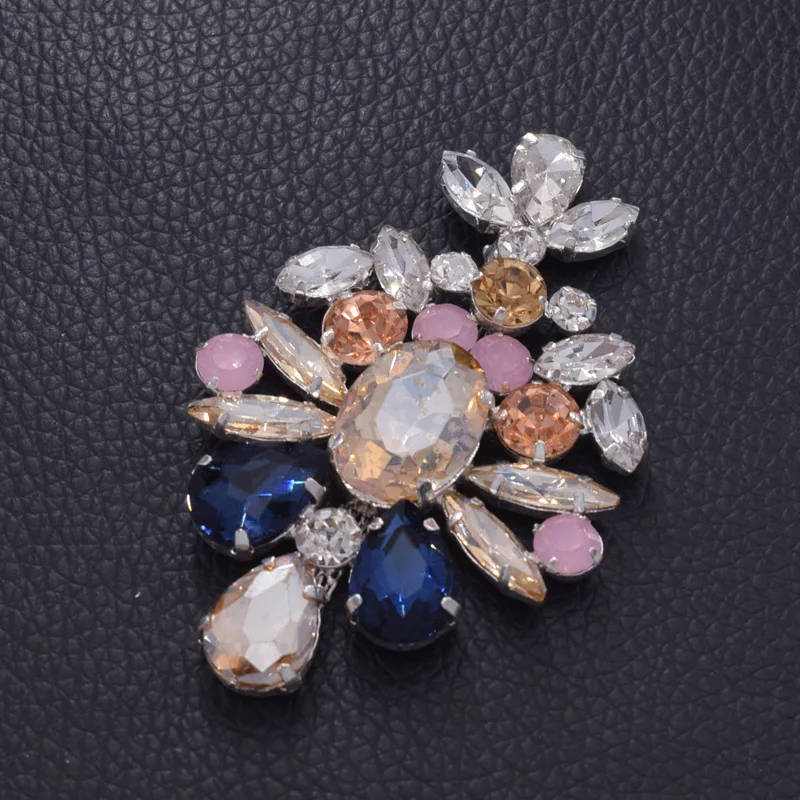 opal rhinestone wedding dress belt appliques  (2)