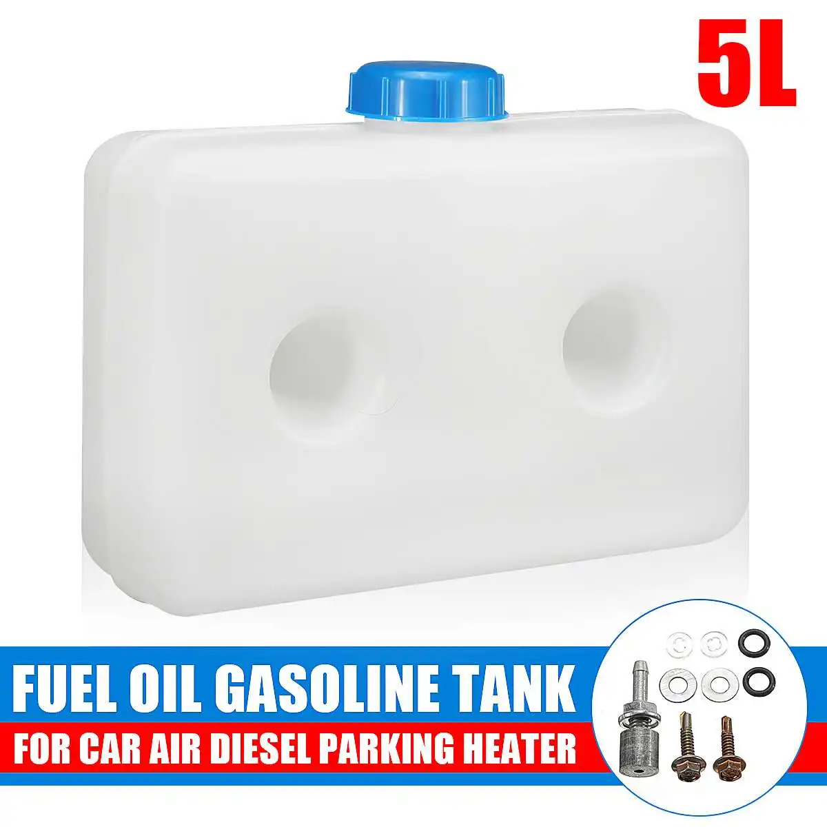5L Plastic Air Parking Heater Fuel Tank Fuel Oil Gasoline Tank 2 Hole Gasoline Oil Storge for Eberspacher Truck Caravan Trailer motorcycle fuel tank plastic fuel tank