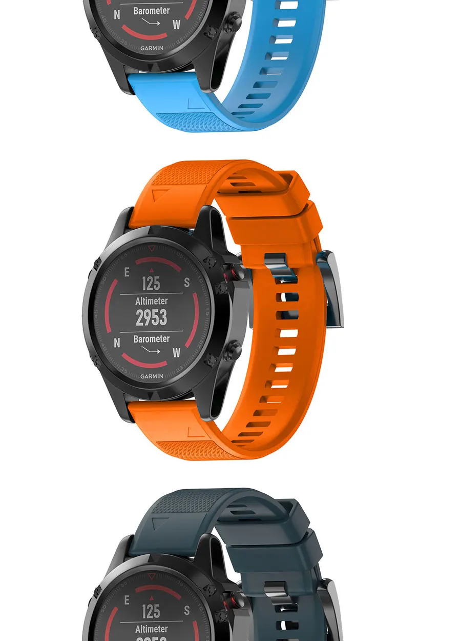 26 22 20 мм ремешок для часов для Garmin Fenix 6X6 5 6s 5s Plus 3 3HR Смарт-часы Quick Release силиконовый ремешок Easyfit