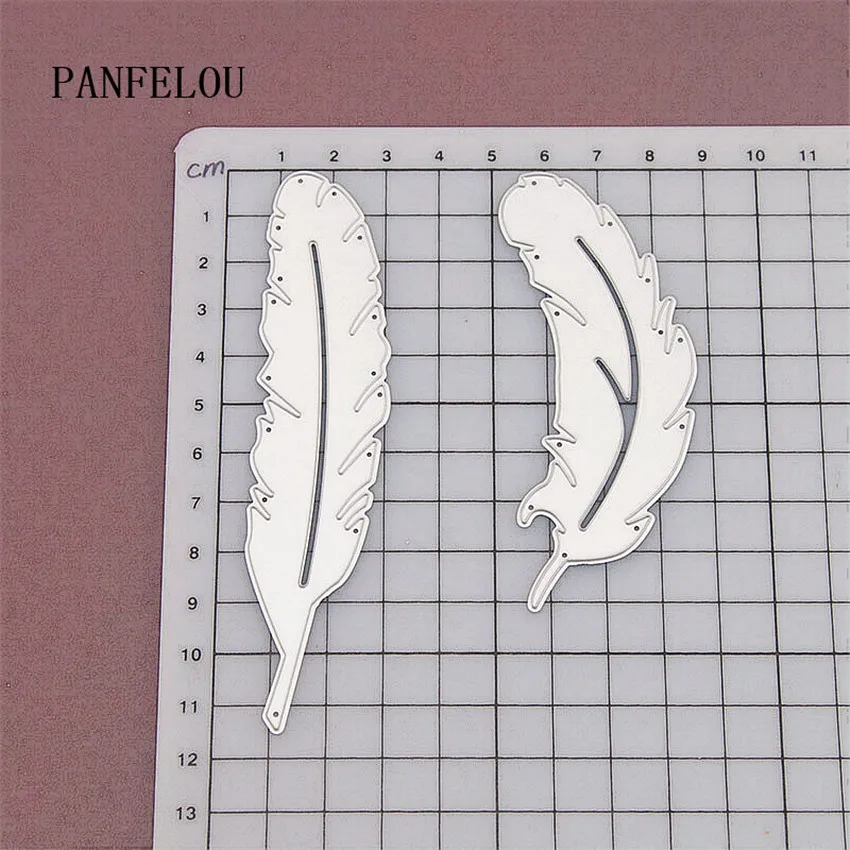 PANFELOU 1 лот = 2 шт перо металла ремесло резчик углеродистой стали бумажная заготовка резки Скрапбукинг/DIY Тисненные карты