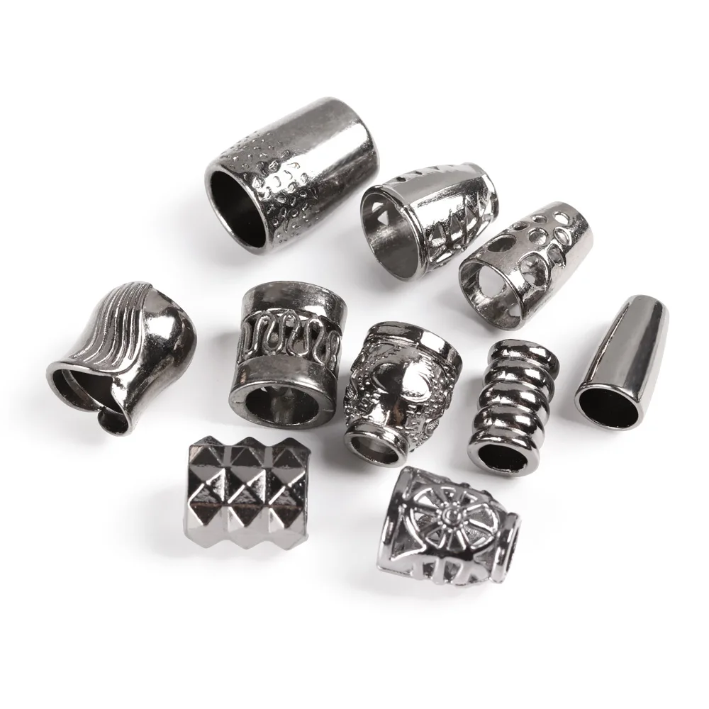 Paracord Beads Metal Charms Buckle Knife Lanyards Decoration DIY Pendant Buckle Paracord Bracelet Accessories paracord accessories 10Pcs