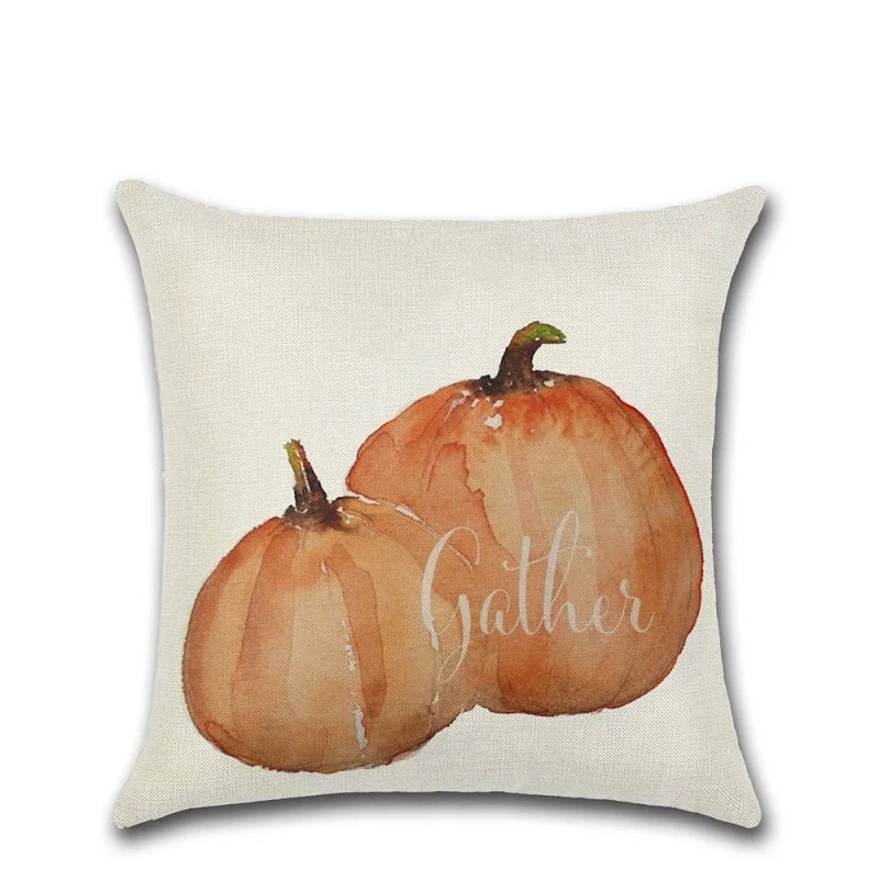 45*45 см funda cojin Happy Fall Yall Подушка с изображением тыквы наволочка kussenhoes наволочка диван домашнее украшение на День Благодарения аксессуары