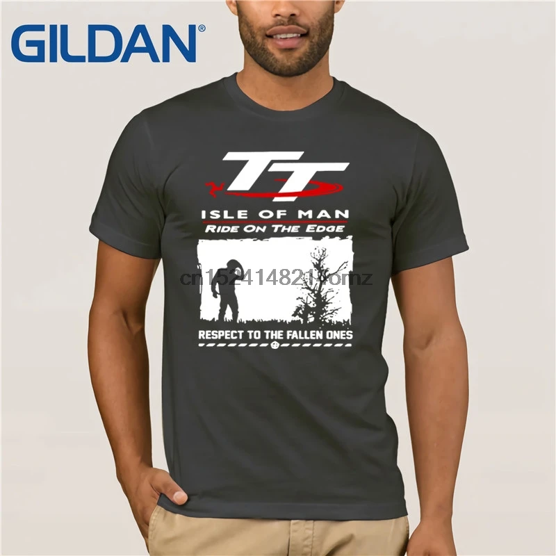 

Isle Of Man Tt (Tourist Trophy) White T-Shirt 2019 Carbon Black Mens Round Neck Short Sleeve Shirt Loose Print Coton Tee Shirt