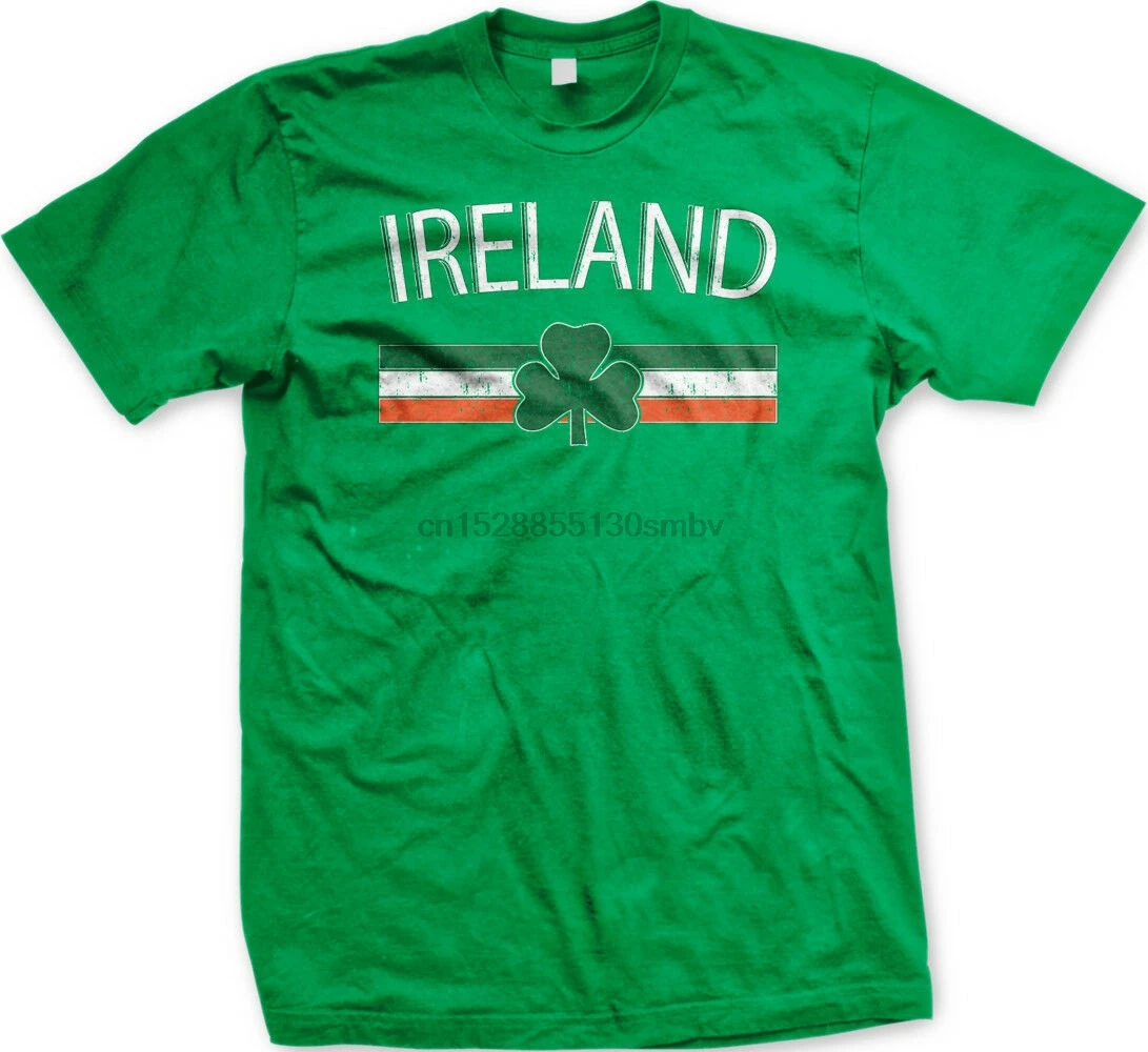2019 крутой Ireland World Soccers Irish Pride полосатый флаг с гербом Мужская футболка унисекс |