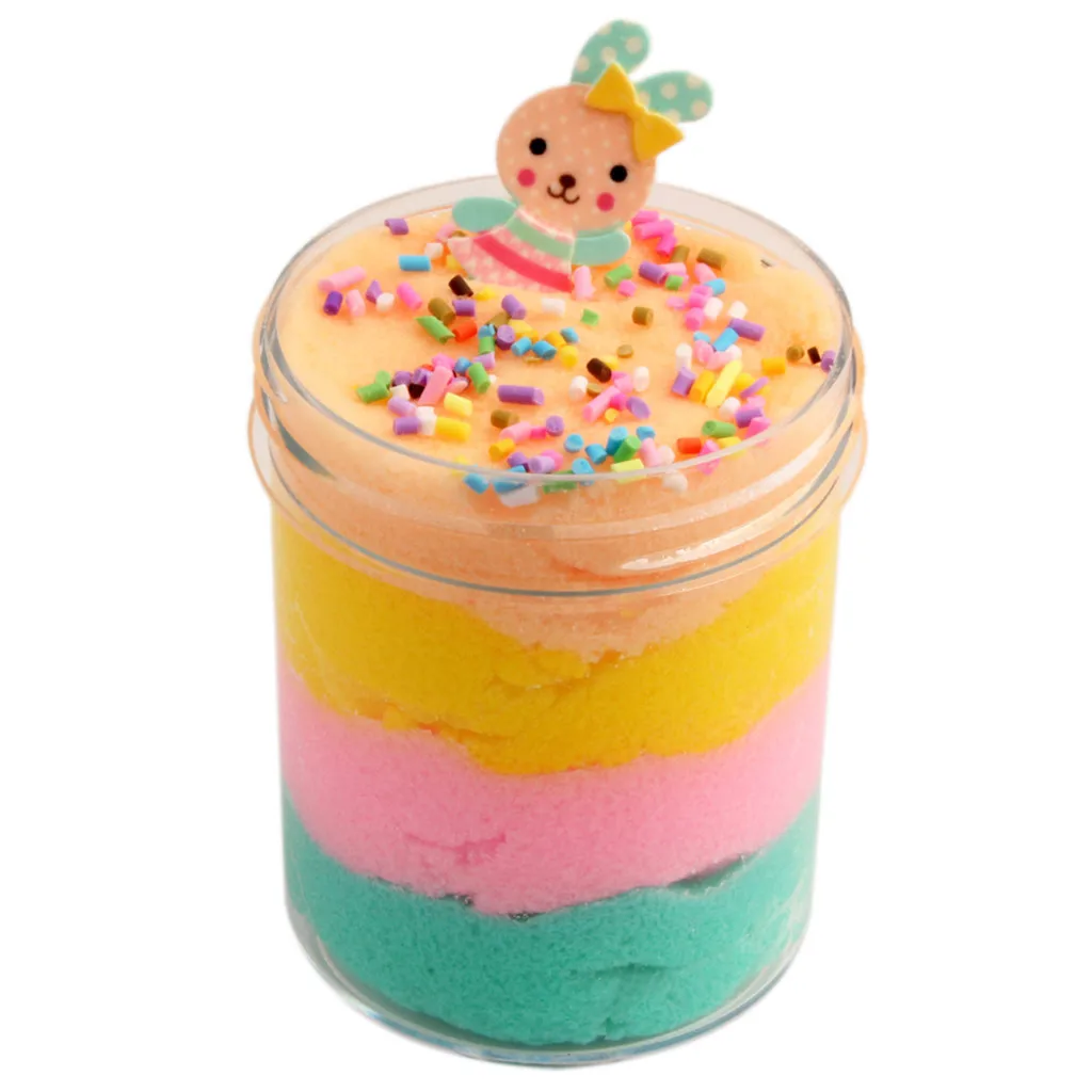Rabbit Fluffy Cloud Slime Stress Relief Toys Charms Slime Fluffy Light Soft Polymer Scented Sludge Toy #B
