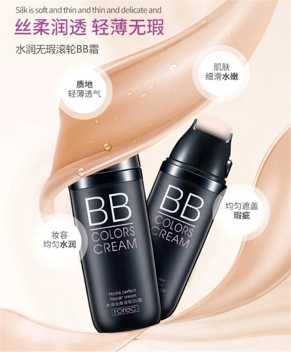 Scrolling Liquid Air Cushion BB Cream Moisturizing Bare Face Foundation Makeup Concealer Roller Design Breathable Make 3